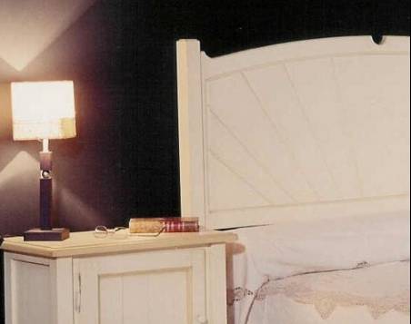 Muebles de Dormitorio de Matrimonio Palma color Blanco madera maciza