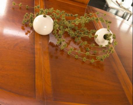 Mesa de Comedor Modelo Tívoli en madera natural maciza de Cerezo con extensible 2