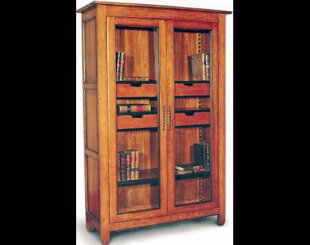 Vitrina Modelo Venecia fabricada en madera maciza terminada en Blanco Roto