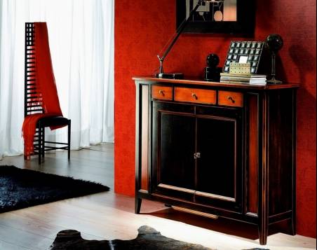 Mueble Auxiliar Aparador Modelo Tívoli en madera de Cerezo de estilo Clásico