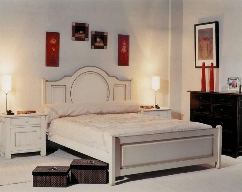 Conjunto de Dormitorio Modelo Venecia fabricado en madera de Landa maciza